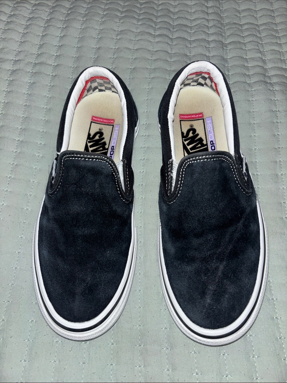 Vans Classic Slip-On Sneakers - Black Suede - M5.5/W7